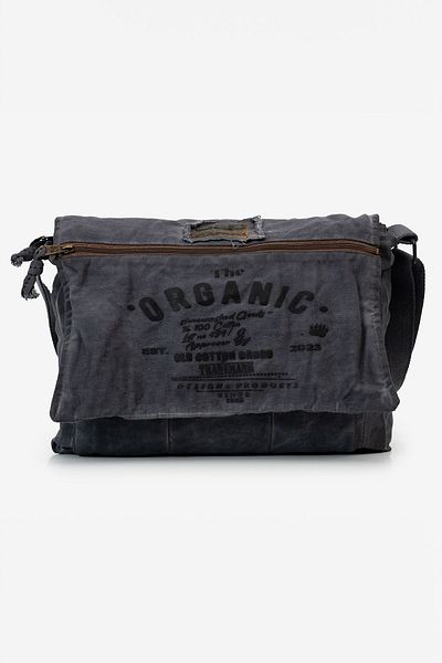 Old Cotton Χαλαρή τσάντα ώμου από βαμβάκι Postman Laptop Σχολείο Ταξίδι Καθημερινή Vintage Retro - Mulater Bag 8128