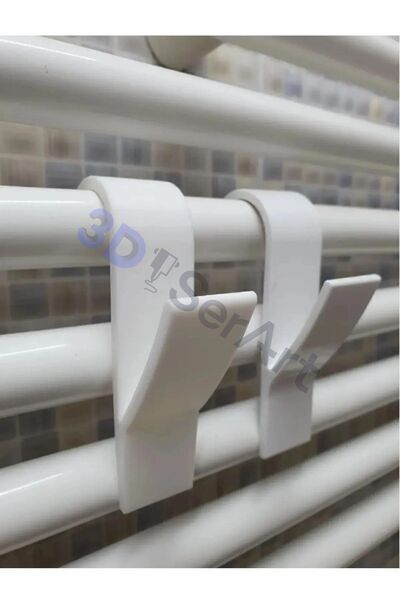 3D SerArt Havlupan Askılık 2 Adet Havlu Askısı