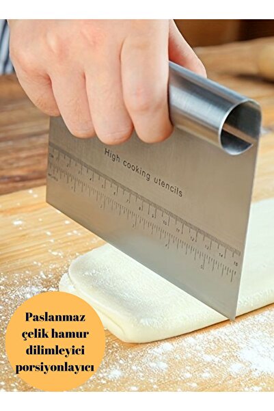 BRE HOME Paslanmaz lüks çelik hamur kesme porsiyonlayıcı spatula kek pasta şe...