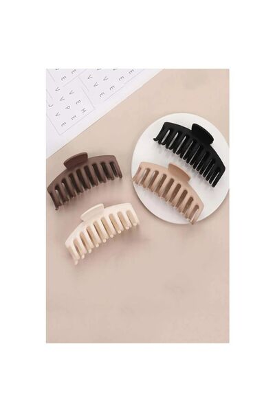 Filitask مجموعة مشابك كبيرة الحجم من تايم بلون القهوة، 4 قطع، 11 سم