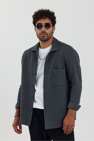 İLKCET MODA Ανδρικό πουκάμισο - Μακρυμάνικο, Υφαντό Βασικό Μοντέλο