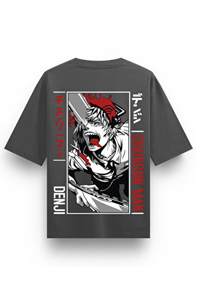 Freeyez Chainsaw Man Denji v2 Βαμβακερό μπλουζάκι με στάμπα στο πίσω μέρος κα...