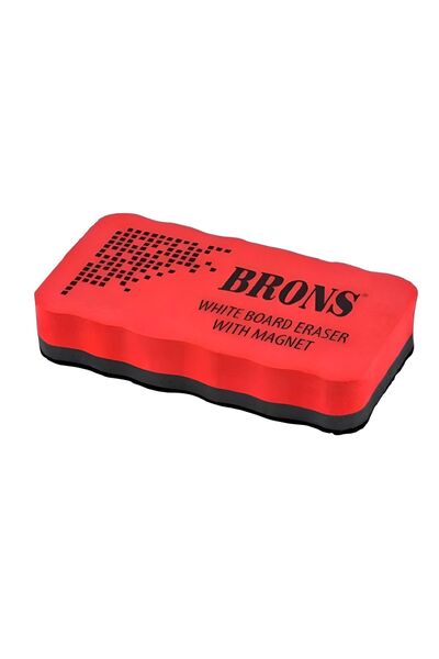 Brons إيفا BR-259 ممحاة خشبية بمغناطيس 5.5x10.5 - قطعة واحدة باللون الأحمر
