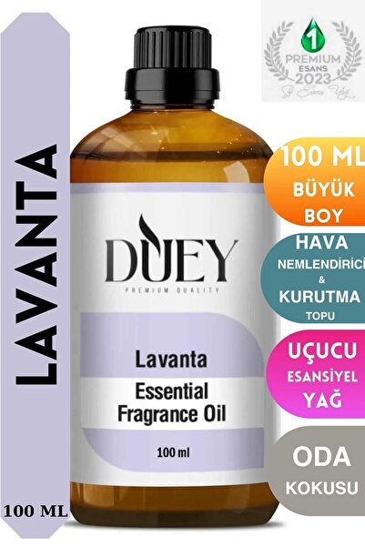 DUEY Lavanta Uçucu Yağ 100ML Buhurdanlık Yağı Difüzör Esansı Oda Kokusu Esans...