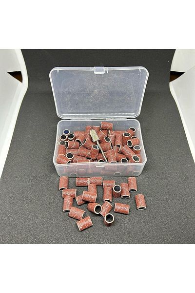 Coss 100 Pieces Manicure Pedicure Sandpaper - Silver Milled Head Gift