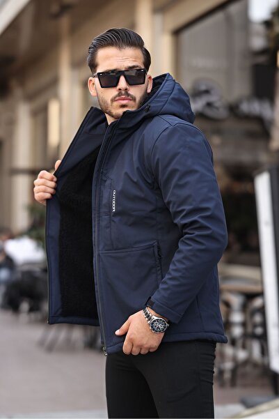 a02teks Víz- és szélálló szőrme Softshell férfikabát