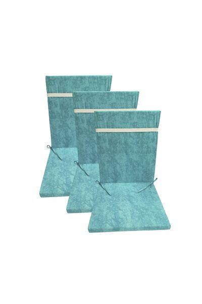 GÜLLÜCE HOME 3'lü sünger dolgulu*fermuarlı*arkalıklı*sandalye minderi