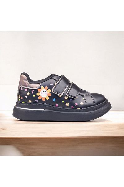 JOJO KIDS Adidași de școală cu talpă groasă și velcro pentru fete