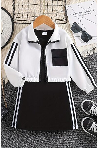 ALARA REYHAN طقم بدلة وسترة رياضية للبنات مكون من قطعتين