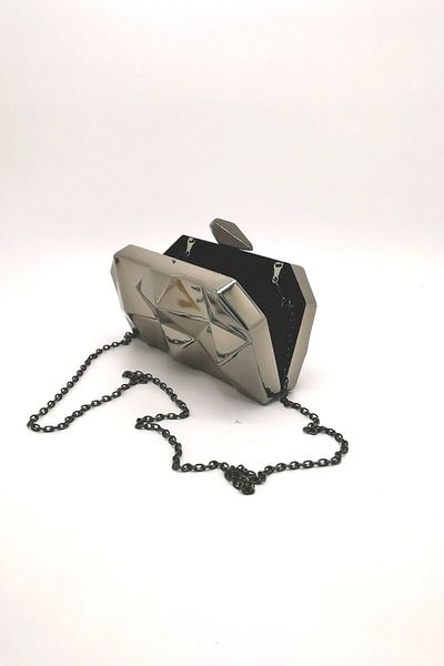 GP GUES POLO Black Metal 921 Women's Evening Dress Bag