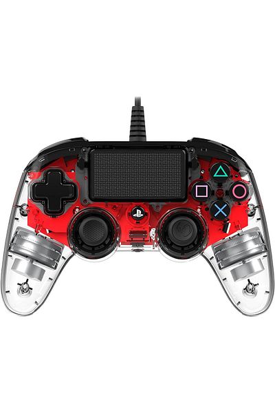 Nacon Illuminated  Wired Compact Controller for PlayStation 4 - Red