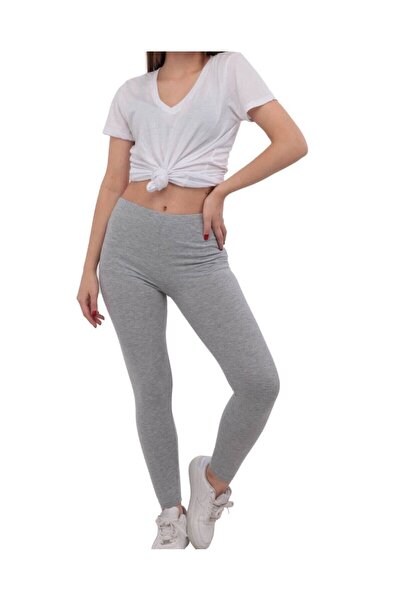 QKK Γκρι βαμβακερό χτενισμένο γυναικείο καλσόν - Q.4U.0O.K0.K.0A.K.O.T.A