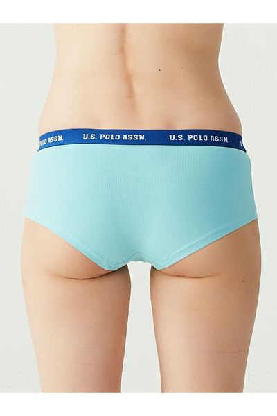 U.S. Polo Assn. Women's 3-Pack Multi-Colored Lycra Cotton Shorts Panties