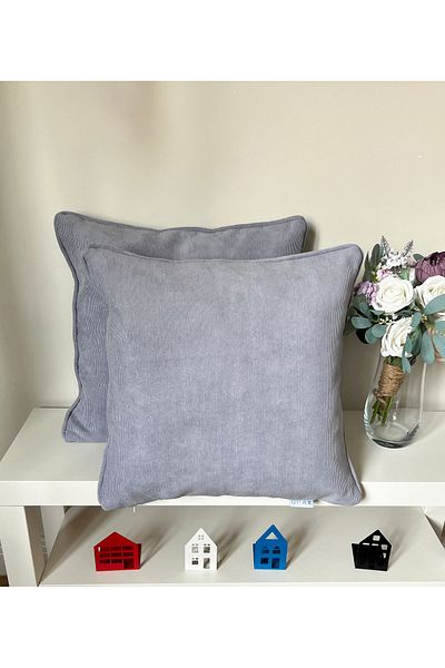 DECO Corduroy subțire de culoare pastel - Husă de pernă de lux Elegant Touch
