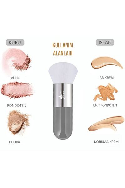 Demstar Professional Makopia - Luxury Kabuki Foundation and Blush Makeup Brush Ws