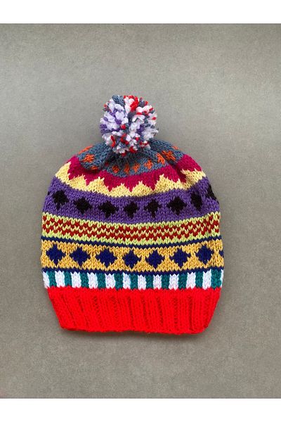MESKSTORE Beret Gloves and Hand Knitted Set