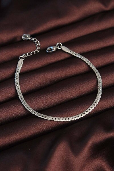 Moka Shopin Mokashopin Erb 316L Steel Silver Color Flat Twist Model Men's Bra...