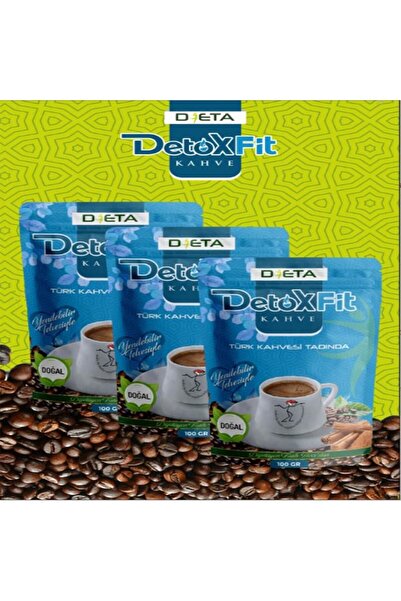 DİETA DETOX Detoxfit Diyet Türk Kahvesi 100 Gr 3 Adet