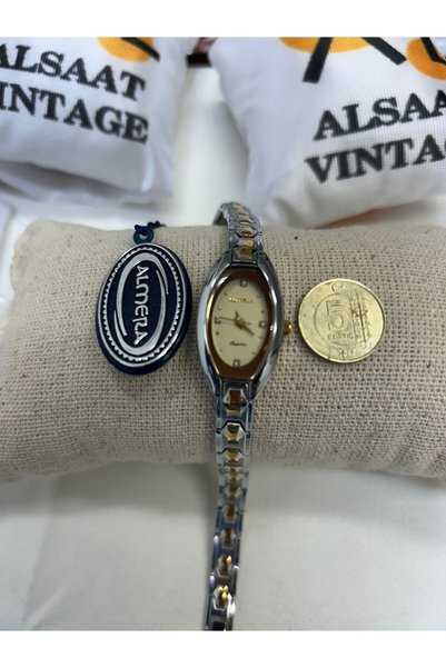 Almera Alsaat Vintage Retro Women's Watch Silver Color