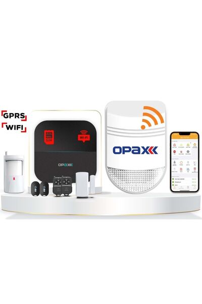 OPAX -w20 Gprs I Wıfı & Bgr-09 Kablosuz Sirenli Network Alarm Sistemi (1 YIL ...
