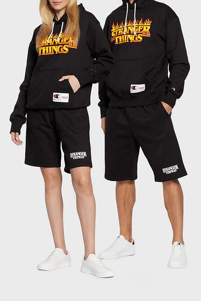 Champion Λογότυπο Regular Ft Hooded Kangaroo Pocket Cotton Sweat Unisex Sweat 217780   Κκ 003