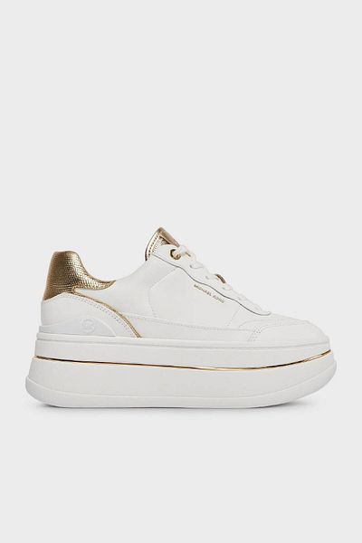 Michael Kors Platform Leather Sneaker Shoes with Logo 43R4HYFS2L740 SHOES 43R4HYFS2L 740