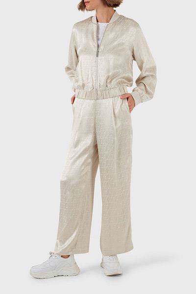 Armani Exchange High Waist Jacquard Wide Leg Trousers - Pant 6DYP19 YN3VZ 1998