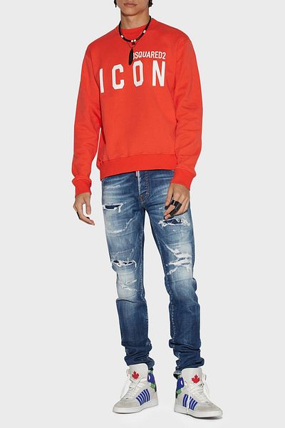 DSquared2 Cotton Normal Waist Slim Fit Cool Guy Jeans Men's Denim Trousers S74lb1266 S30342 470