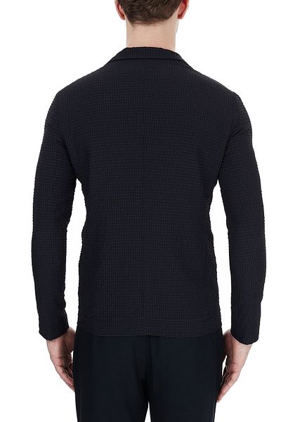 Emporio Armani سترة بليزر بجيب بأزرار باللون الأزرق الداكن للرجال 51g620 51306 922