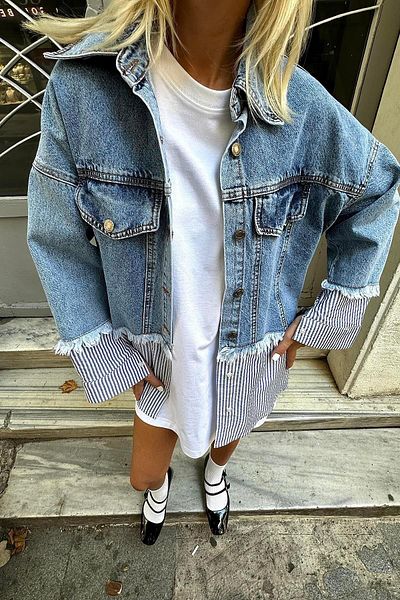 HZL Garni Jeans Denim Jacket - Shirt Detail