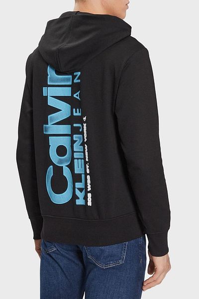 Calvin Klein Printed Hooded 100% Cotton Regular Fit Sweat Men's SWEAT J30J324219 BEH
