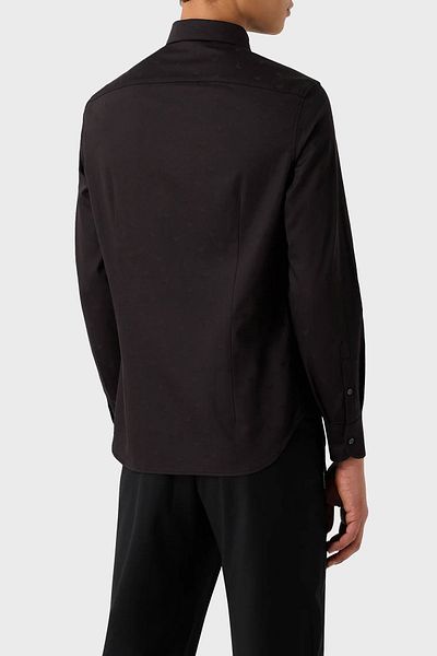 Emporio Armani 100% Cotton Jacquard Patterned Regular Fit Shirt Men's SHIRT 6R1C86 1NVYZ F087