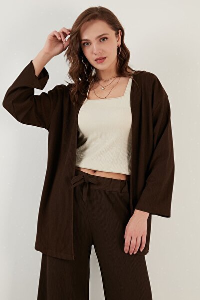 Lela Krinkıl Kumaş Rahat Kesim Hırka Hırka 5864982