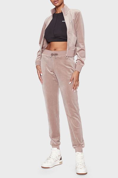 Guess Pantaloni de jogger Couture din velur - Decoltare confortabilă V3BB27KBXI2 G1FT