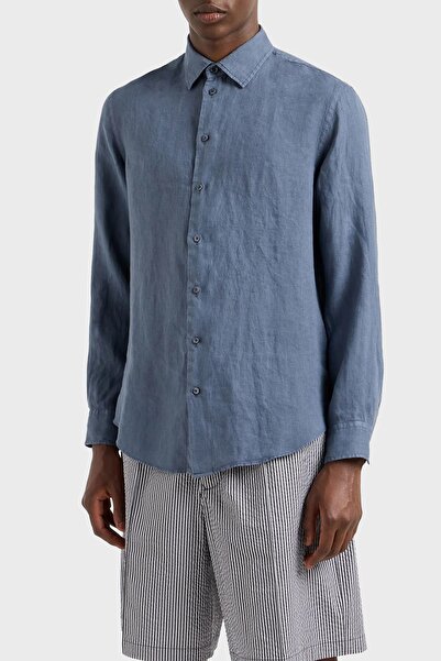 Emporio Armani % 100 Keten Regular Fit Gömlek Erkek GÖMLEK E31SM0 010F1 920