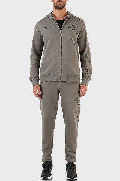 Armani Exchange Με λογότυπο ελαστική ζώνη μέσης κανονική εφαρμογή βαμβακερό παντελόνι Jogger Ανδρικό παντελόνι 6lzpas