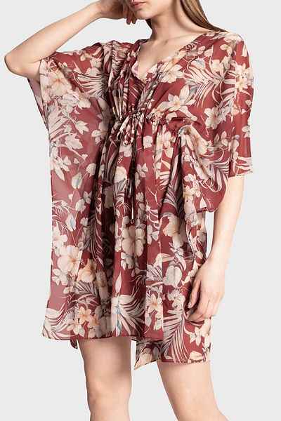 Emporio Armani Rochie mini cu decolteu în V cu imprimeu floral Rochie pentru femei S 262663 1p316 03956
