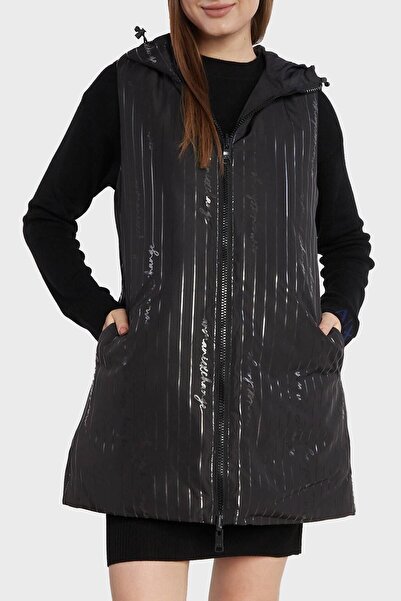 Armani Exchange سترة منتفخة طويلة ذات وجهين مقاس عادي VEST 6RYQ06 YN1MZ 02EL