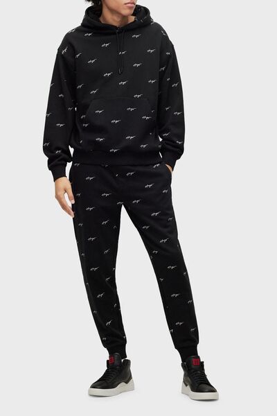 HUGO Logolu Belden Bağlamalı Pamuklu Relaxed Fit Pantolon Erkek Pantolon 50486458 001