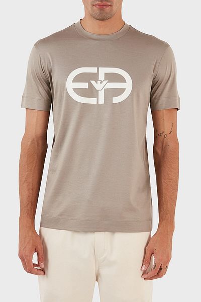 Emporio Armani Ανδρικό μπλουζάκι με στάμπα Slim Fit Crew Neck T SHIRT 8N1TF6 1JUVZ 0643