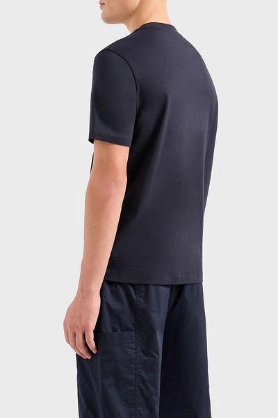 Armani Exchange Bavlněné tričko Regular Fit s Crew Neck Tričko Pánské TRIČKO 3DZTLG ZJ9JZ 1583