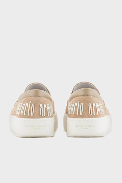 Emporio Armani Logolu Süet Loafer Ayakkabı X3Y007 XR158 00085
