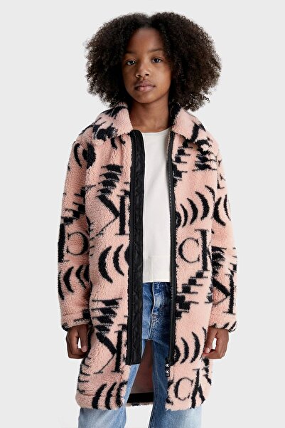 Calvin Klein Kız Çocuk Relaxed Fit Yumuşak Dokulu Kaban IG0IG020550JV KABAN IG0IG02055 0JV