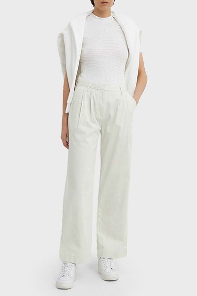 Calvin Klein Cotton Stretch Corded Fabric Straight Fit Trousers J20J223704CGA PANT J20J2237