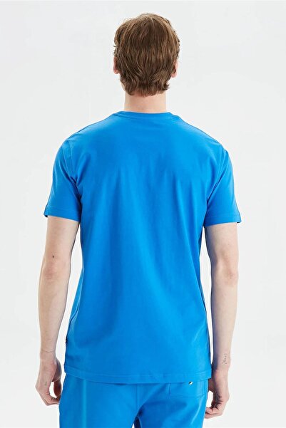 Nautica Ανδρικό μπλουζάκι με λαιμόκοψη 100% βαμβάκι - τυπωμένο εμπορικό σήμα, TSHIRT Standard Fit V35902T 4SJ