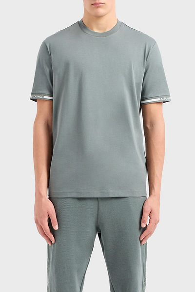 Armani Exchange Ανδρικό μπλουζάκι με λαιμόκοψη βαμβακερή κανονική εφαρμογή 3DZTLR ZJLFZ 1888