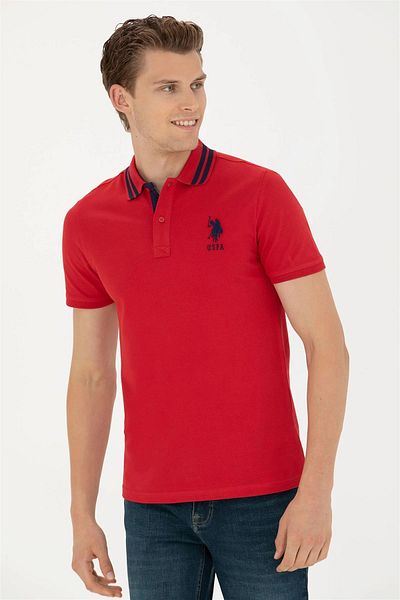 U.S. Polo Assn. U.S. Polo Assn Men's Polo Neck T-Shirt - Slim Fit, Cotton, Logo G081GL0111571222