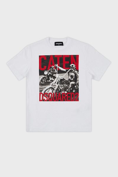 DSquared2 Tricou pentru copii din bumbac cu decolteu - DQ0158