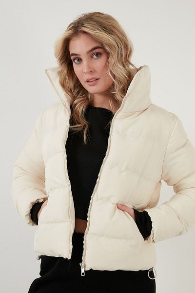 Lela High Collar Puffed Short Jacket Coat 6020045