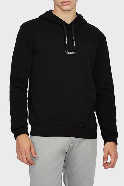 Armani Exchange Βαμβακερή κουκούλα κανονική εφαρμογή Ανδρικός ιδρώτας 8nzm94 Zjkrz 1200